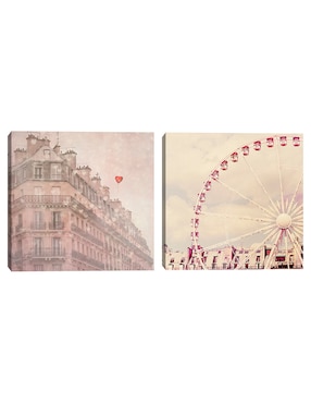 Pintura Corazón París técnica mixta Cuadros Jr