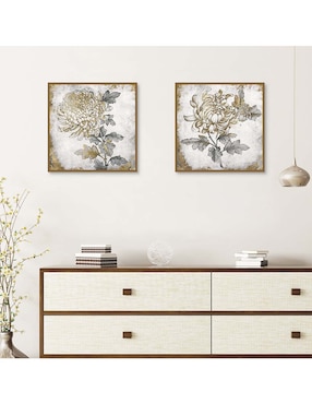 Pintura Flor de oro técnica mixta Cuadros Jr