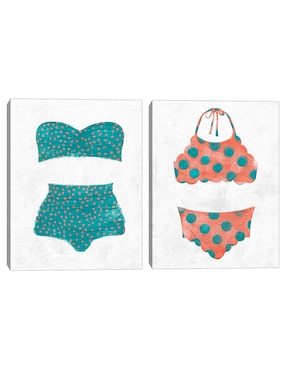 Pintura Bikini de Lunares IV técnica mixta Cuadros Jr