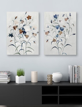 Pintura Secretos del jardin I técnica mixta Cuadros Jr