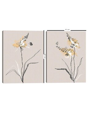 Pintura Planta de verano I técnica mixta Cuadros Jr