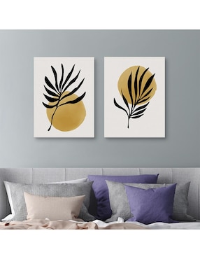 Pintura Planta Jazzy Jungle Sun técnica mixta Cuadros Jr