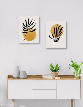 Pintura Planta Jazzy Jungle Sun técnica mixta Cuadros Jr