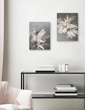 Pintura Hojas de Luz II técnica mixta Cuadros Jr