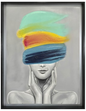 Pintura Rainbow Woman técnica mixta Lune Art Gallery