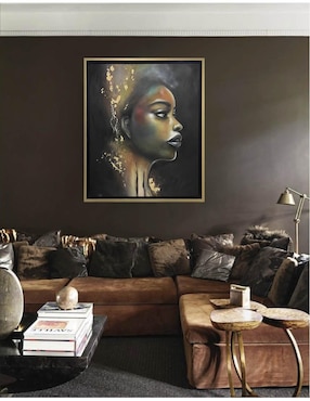 Pintura Adamari técnica mixta Lune Art Gallery Hoja de oro