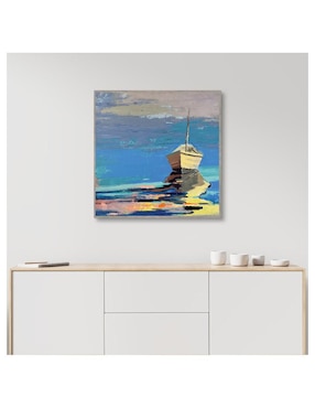 Pintura Bahía Azul técnica impresión Cuadros Jr