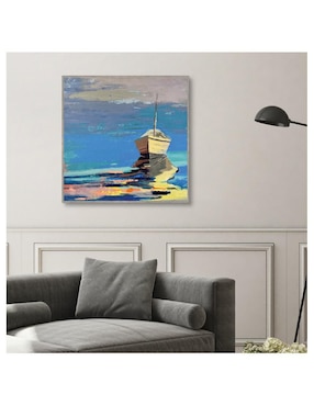 Pintura Bahía Azul técnica impresión Cuadros Jr