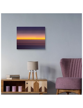 Pintura Contemplacion al atardecer técnica impresión Cuadros Jr