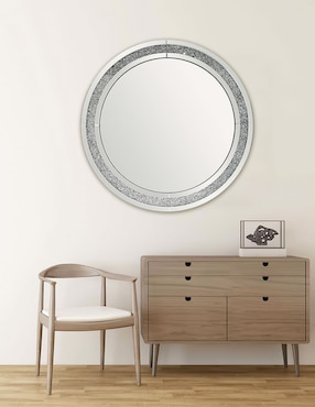 Espejo circular Bluebell & Co. Silver Line