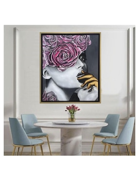 Pintura Amanda técnica mixta Lune Art Gallery Mujer de flores