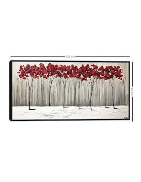 Pintura Cuando el verano y el invierno chocan técnica mixta Cuadros Jr Paisaje Floral