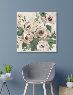 Pintura Profundidad Floral brillante técnica mixta Cuadros Jr