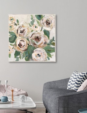 Pintura Profundidad Floral brillante técnica mixta Cuadros Jr