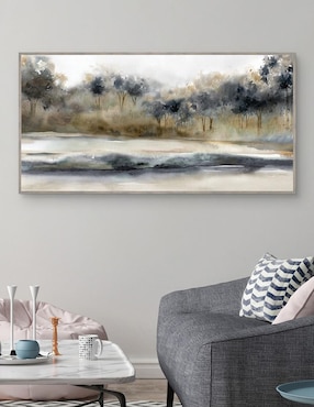 Pintura Río Silencioso técnica mixta Cuadros Jr Paisaje Río