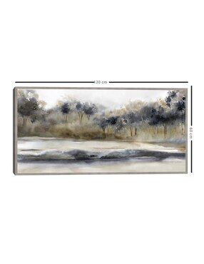 Pintura Río Silencioso técnica mixta Cuadros Jr Paisaje Río
