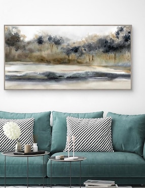Pintura Río Silencioso técnica mixta Cuadros Jr Paisaje Río