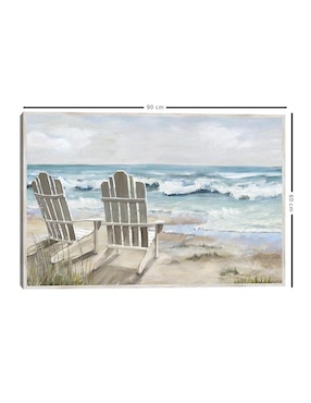 Pintura Sereno técnica mixta Cuadros Jr Paisaje Playa