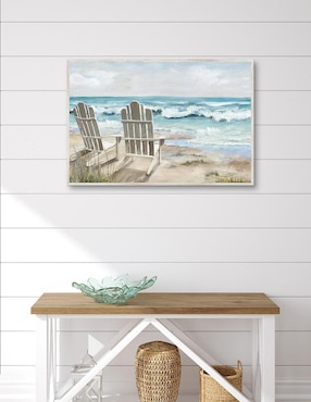 Pintura Sereno técnica mixta Cuadros Jr Paisaje Playa