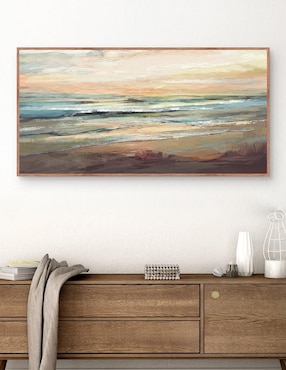 Pintura Mares el día técnica mixta Cuadros Jr Paisaje Mar del dia