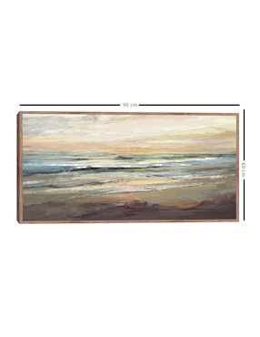 Pintura Mares el día técnica mixta Cuadros Jr Paisaje Mar del dia