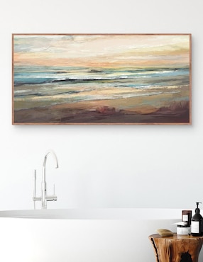 Pintura Mares el día técnica mixta Cuadros Jr Paisaje Mar del dia