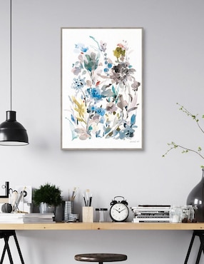 Pintura Breezy Florals II Colorido técnica mixta Cuadros Jr Floral