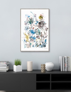Pintura Breezy Florals II Colorido técnica mixta Cuadros Jr Floral