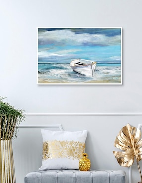 Pintura Costa Clásica técnica mixta Cuadros Jr Paisaje