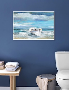 Pintura Costa Clásica técnica mixta Cuadros Jr Paisaje