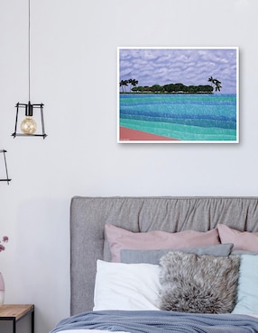 Pintura Isla mágica técnica mixta Cuadros Jr Paisaje Isla Mágica