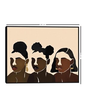 Pintura Hermanas II técnica mixta Cuadros Jr Siluetas