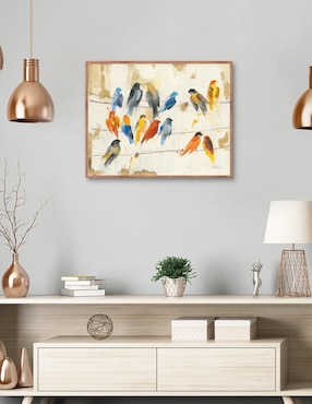 Pintura Reunión de la ciudad técnica mixta Cuadros Jr Animales