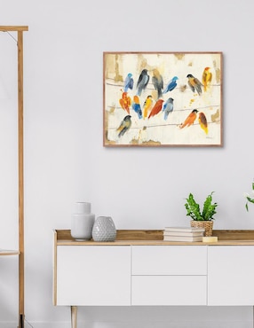 Pintura Reunión de la ciudad técnica mixta Cuadros Jr Animales