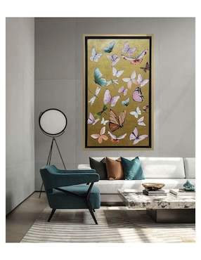 Pintura Golden Butterfly II técnica acrílico Lune Art Gallery AnimalArt