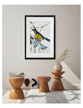 Pintura Yellow Bird técnica acrílico Lune Art Gallery AnimalArt
