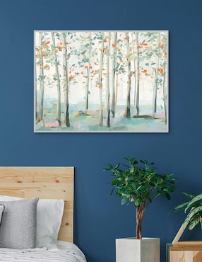Pintura Bosque Esmeralda III técnica mixta Cuadros Jr