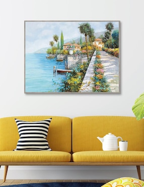 Pintura Lungo lago técnica mixta Cuadros Jr