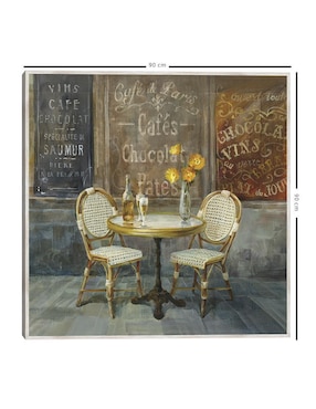 Pintura Café Francés técnica mixta Cuadros Jr