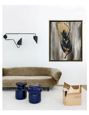 Pintura Gold Feather técnica acrílico Lune Art Gallery Abstractos