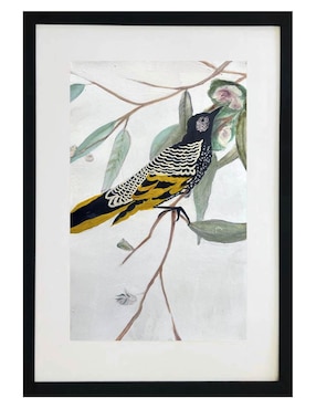 Pintura Yellow Bird II técnica acrílico Lune Art Gallery AnimalArt