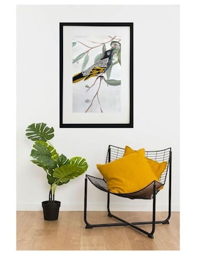 Pintura Yellow Bird II técnica acrílico Lune Art Gallery AnimalArt