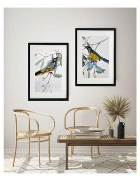 Pintura Yellow Bird II técnica acrílico Lune Art Gallery AnimalArt