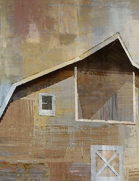 Pintura Cosecha II técnica mixta Cuadros Jr Paisaje