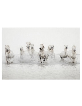 Pintura Caballos blancos técnica mixta Cuadros Jr Animales