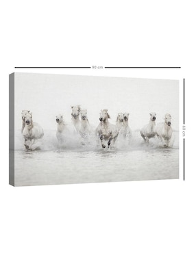 Pintura Caballos blancos técnica mixta Cuadros Jr Animales