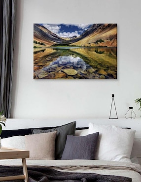 Pintura Montaña de mezcla técnica mixta Cuadros Jr Paisaje