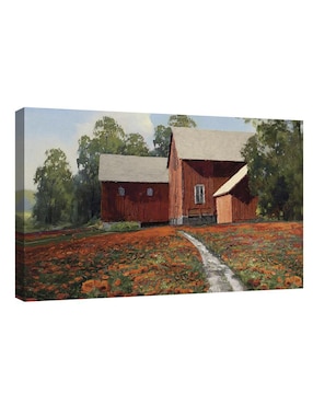 Pintura Un parche de amapola técnica mixta Cuadros Jr Paisaje