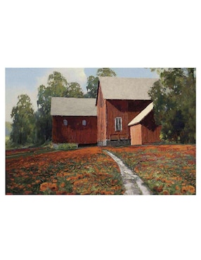 Pintura Un parche de amapola técnica mixta Cuadros Jr Paisaje