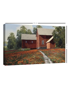 Pintura Un parche de amapola técnica mixta Cuadros Jr Paisaje